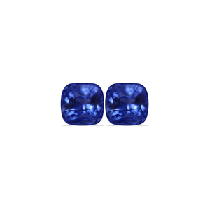BLUE SAPPHIRE GIA Certified Untreated 6.65 cttw. Cushion Matched Pair