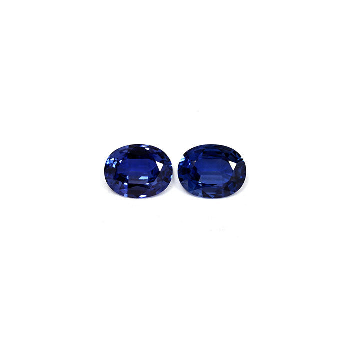 BLUE SAPPHIRE GIA Certified Untreated 5.70 cttw. Oval Matched Pair