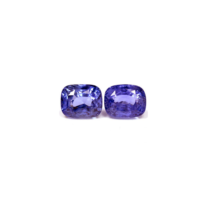 BLUE SAPPHIRE GIA Certified Untreated 10.19 cttw. Cushion Matched Pair
