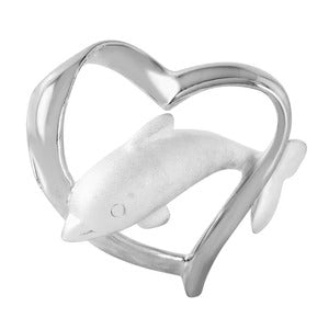 Heart  Dolphin Pendant
