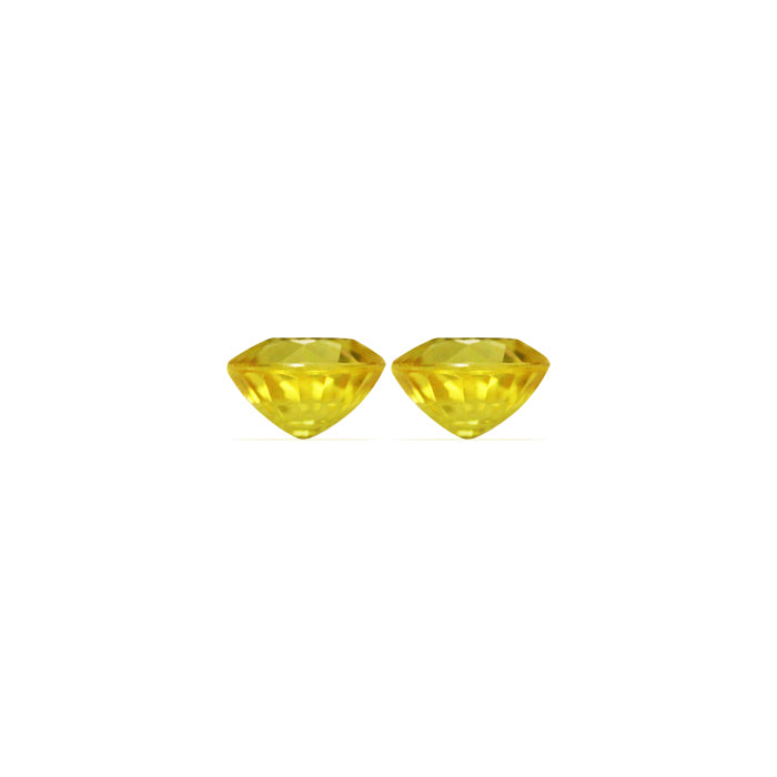 Yellow Sapphire Round Matched Pair  2.46 cttw.