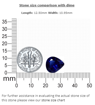 BLUE SAPPHIRE GIA Certified 5.92 cts. Blue Sapphire Pear