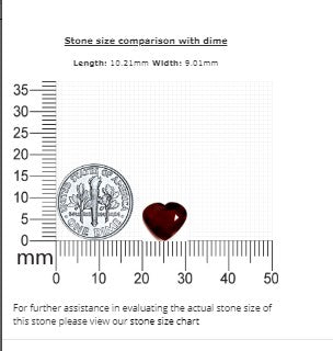 Ruby Heart GIA Certified Untreated 3.03 cts