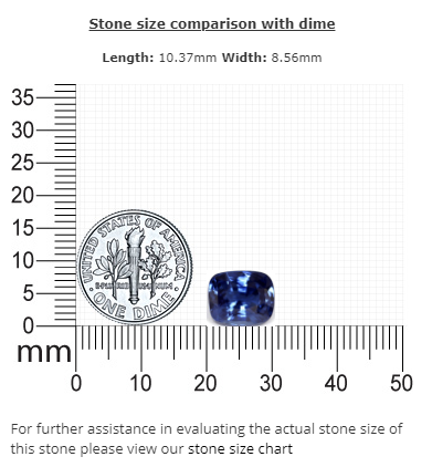 BLUE SAPPHIRE GIA Certified 5.07 cts. Cushion