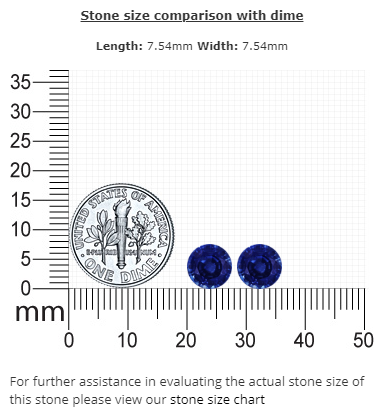 BLUE SAPPHIRE AGL Certified Untreated 4.52 cttw. Round Matched Pair