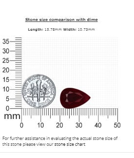 Ruby Pear GIA Certified  6.02 cts.