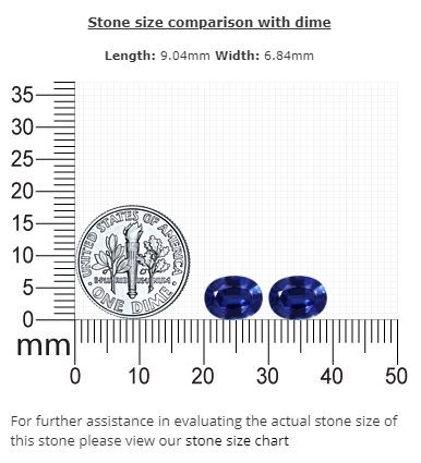 BLUE SAPPHIRE GIA Certified Untreated 4.59 cttw. Oval Matched Pair