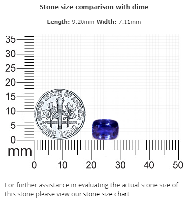 BLUE  SAPPHIRE Cushion GIA Certified Untreated 3.02 cts.