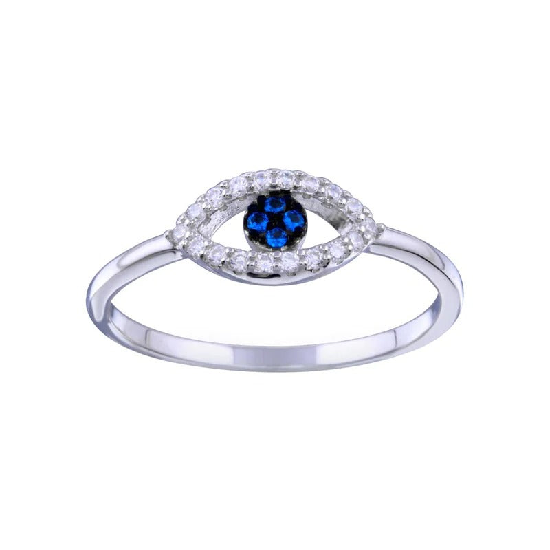 Blue  Evil Eye Ring