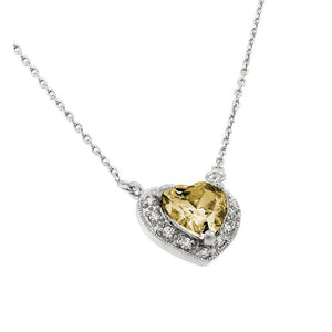 Heart November Birthstone Necklace