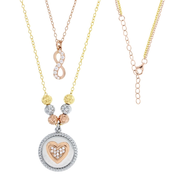 TC Heart and Infinity Necklace