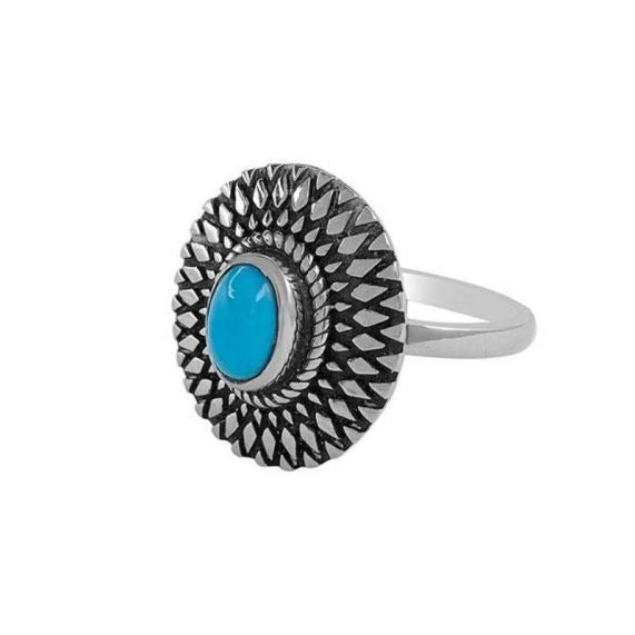 Turquoise Mandala  Ring