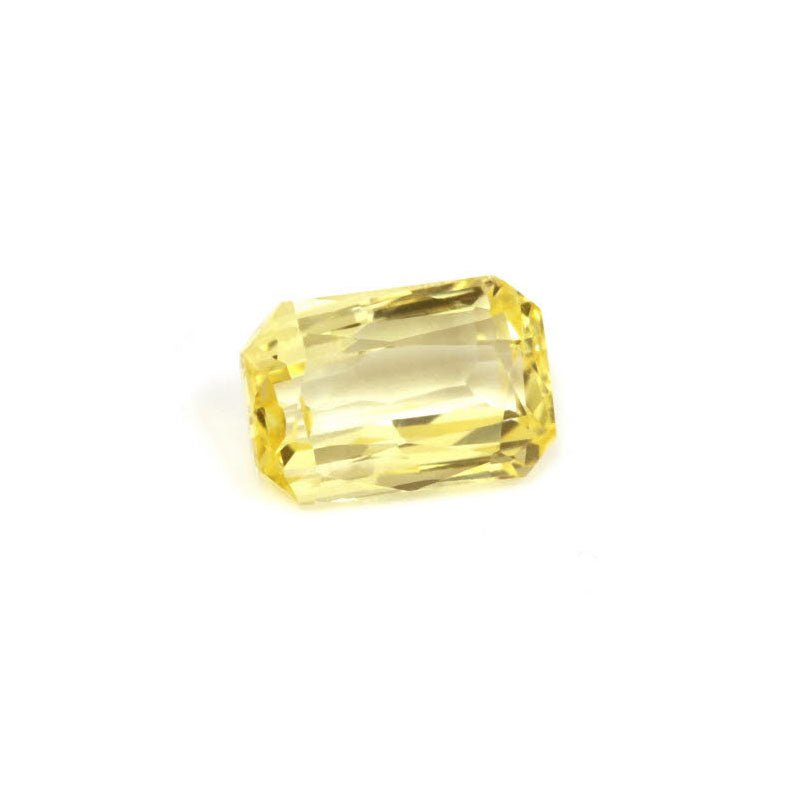 Yellow Sapphire Emerald Cut Untreated  1.52cts.