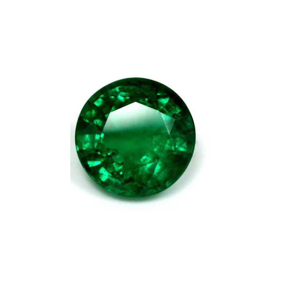 Green Emerald Round GIA Certified 5.29 cts.