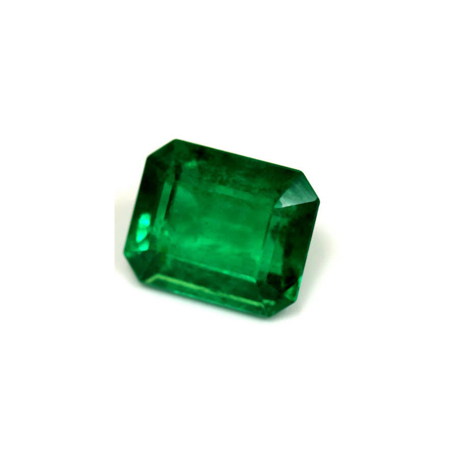 Green Emerald Cut Emerald GIA Certified 3.63 cts.